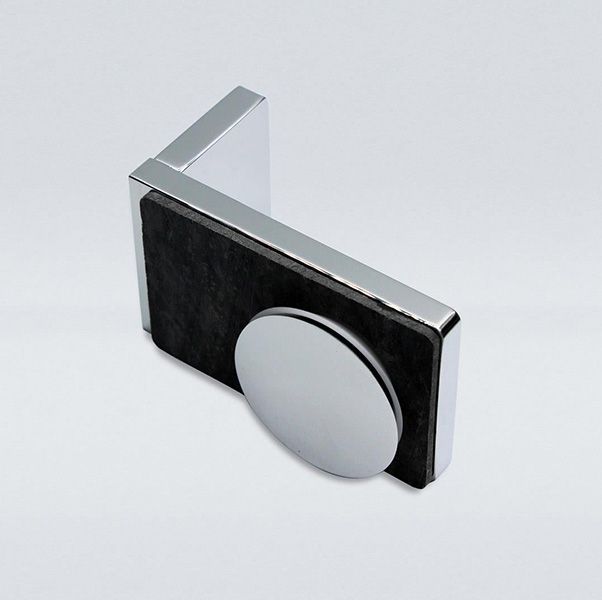 Winkelverbinder Glas-Wand 90° außen (Konus40/Chrom Glanz) Oberfläche: Chrom-Glanz